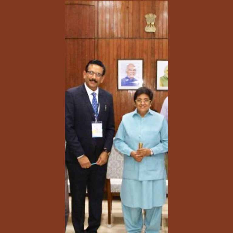 dr sandeep rai with kiran bedi